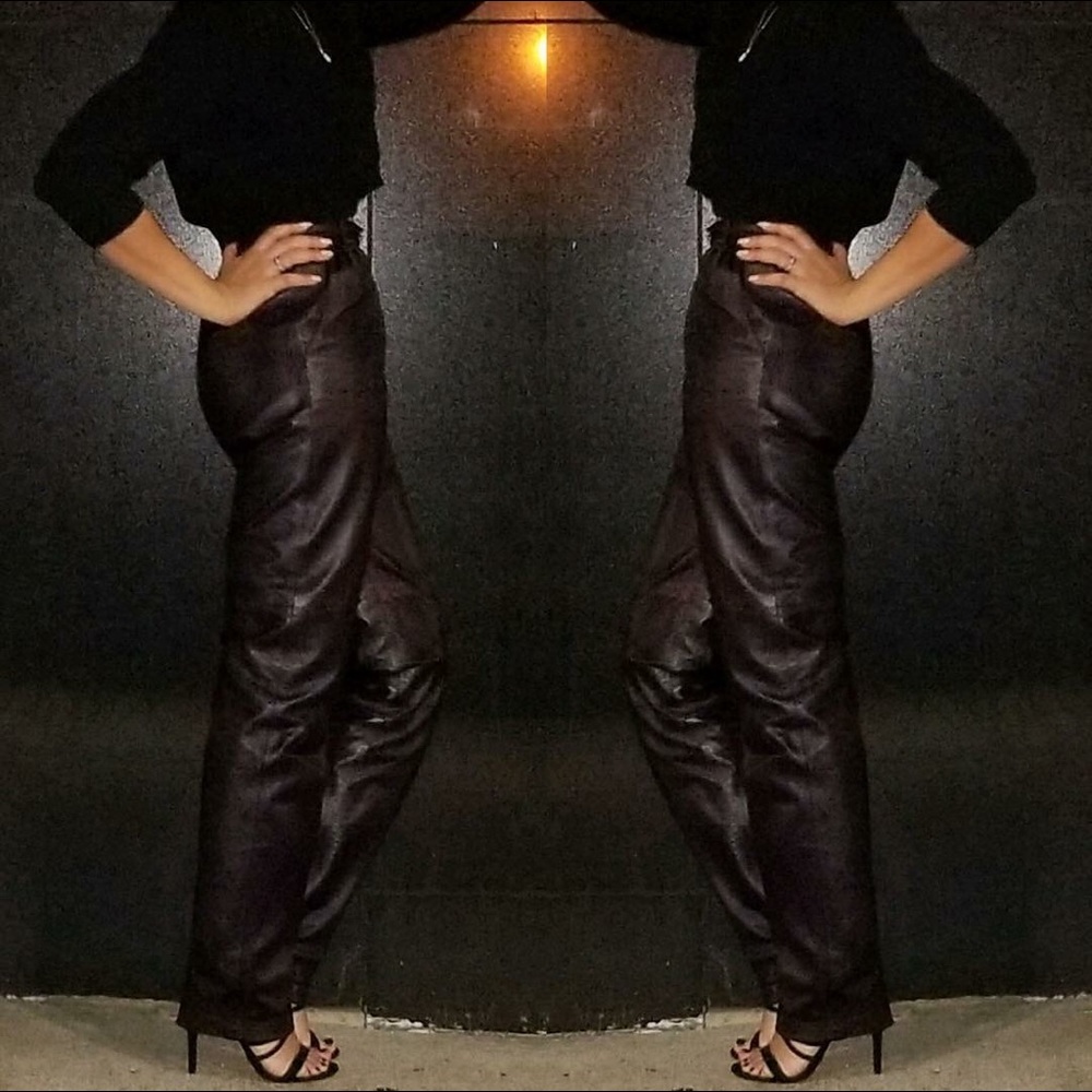 VINTAGE GRAPE LEATHER PANTS